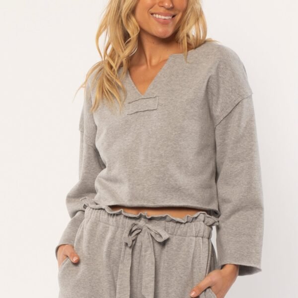 Amuse society SHAYLA L/S KNIT FLEECE TOP