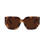 I-Sea Sunglasses Olivia in mocha tort frame with brown polarized lenses, front view.