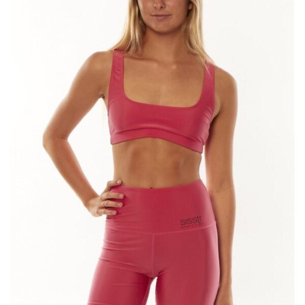 Solid Leda Bralette Top - Lychee