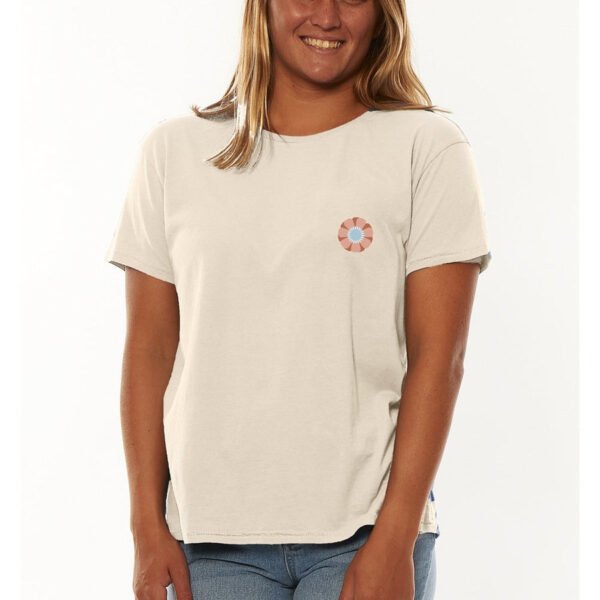 Sisstrevolution Blosom SS Knit Boyfriend Tee - Vintage White