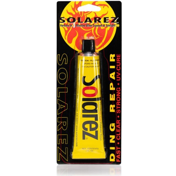 Solarez 2oz Polyester Ding Repair for surfboards, fast UV cure.