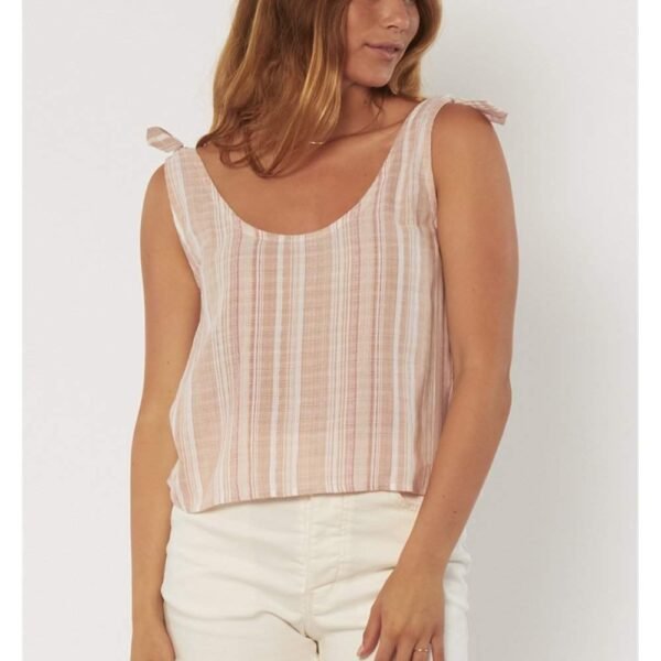 Sisstrevolution Pali Woven Tank - pink smoke