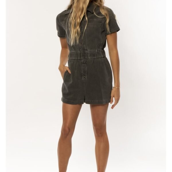 Sisstrevolution Road Short Sleeve Romper - Black Fade