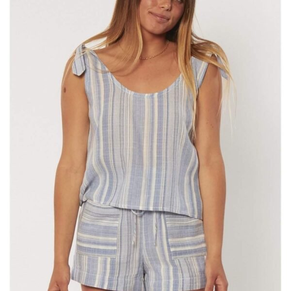Sisstrevolution Pali Woven Tank - dark harbour