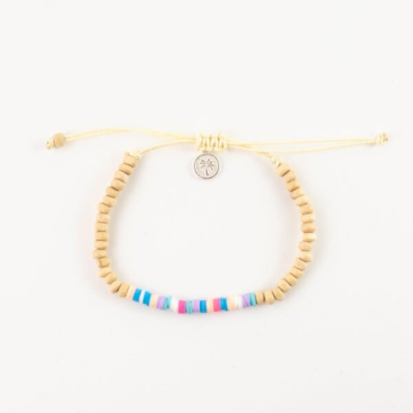 Pineapple Island Bracelet COCB-024 with colorful beads and adjustable cord.