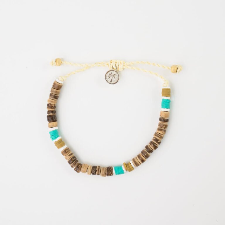 Pineapple Island bracelet COCB-015 with earthy tones and turquoise accents.