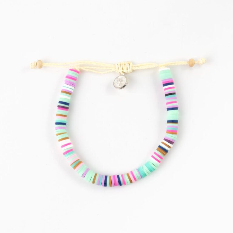 Colorful Pineapple Island bracelet FIM-008 with adjustable cord.