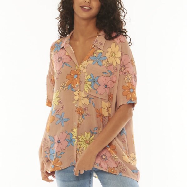 Sisstrevolution Stay Stoked SS Woven Top - rust