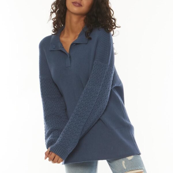 Sisstrevolution Flint Ls Sweater - blue fog