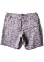Vissla Congos 17.5-inch boardshort in dusty rose with geometric pattern, back view.