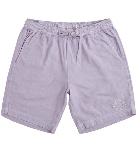 Vissla Sun 17" Walkshort in dusty lilac, front view with drawstring waist.