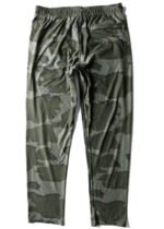 Vissla Comp Lite Eco Elastic Pant in camo pattern, back view.