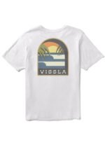 Vissla Out The Window PKT Tee in white with colorful back graphic design.
