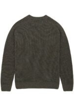 VIssla Shaper Atelier Eco Jumper in tarp green, back view.