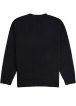 Back view of Vissla Creators Elvis Crew Sweater in black, featuring a classic design.