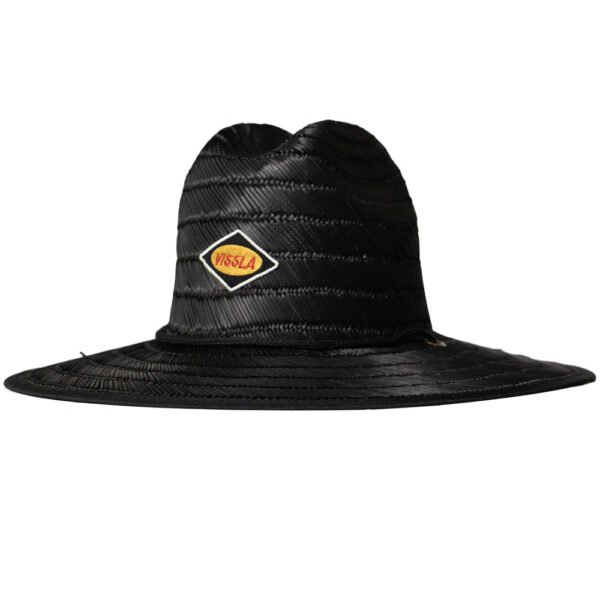 Vissla Outside Sets Lifeguard Hat in black with wide brim and logo patch.