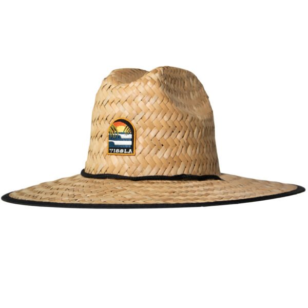 Vissla Outside Sets Lifeguard Hat in tan with wide brim and logo patch.