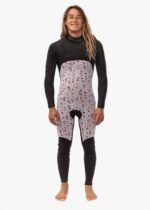 Front view of Vissla 7 Seas 3-2 Full Suit with interior lining detail.