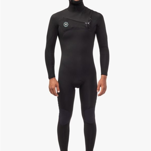 Vissla 7 Seas 5-4-3 full hooded chest zip - black