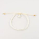 Pineapple Island Savu Puka Shell & Frosted Glass Bracelet with adjustable cord.