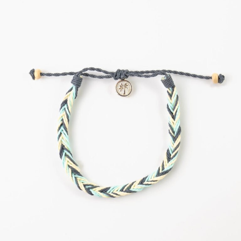 Pineapple Island Anklet RCA-036 with braided design and palm charm.