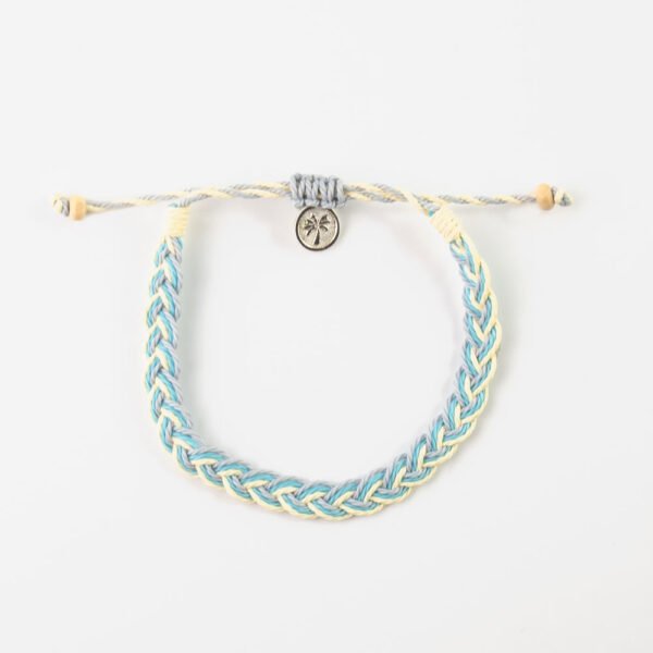 Stylish Pineapple Island Anklet RCA-042 with braided blue and cream design.