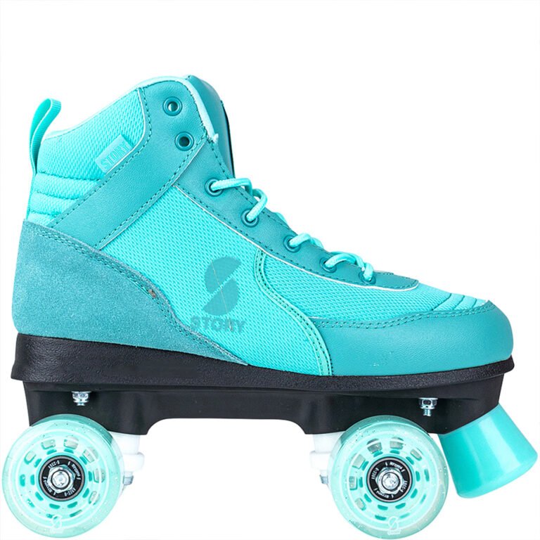 Story Cooper Side by Side Skates in glacier blue with durable wheels.
