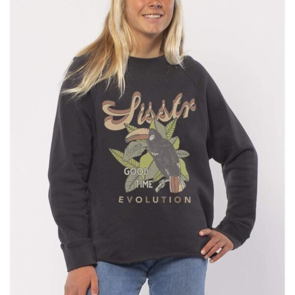 Sisstrevolution Tropical Crew Knit Fleece - Charcoal