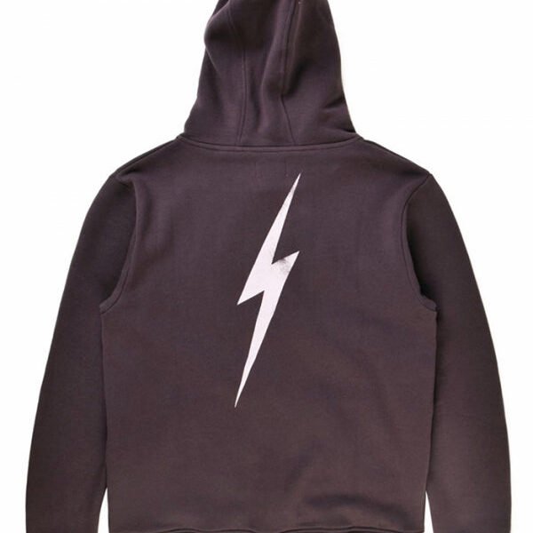 Lightning bolt Brewer zip hood - phantom