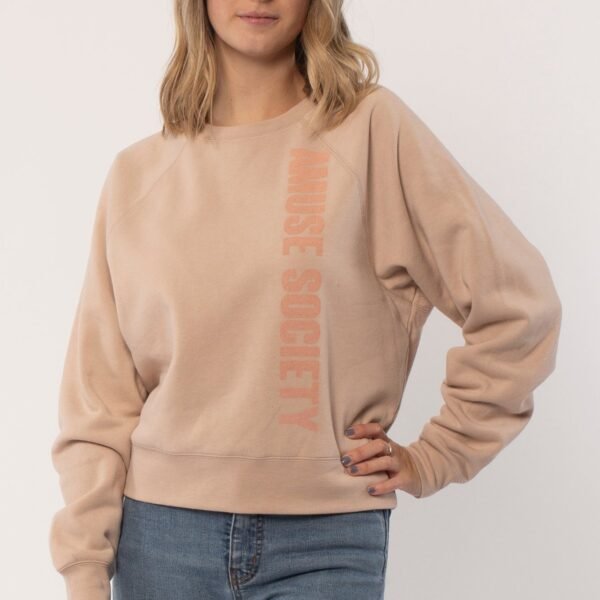 Amuse society SIDEWAYS KNIT FLEECE CREW