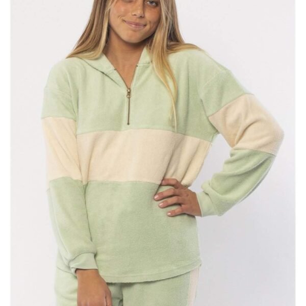 Sisstrevolution Roller Stripe L/S Fleece - Sea Foam