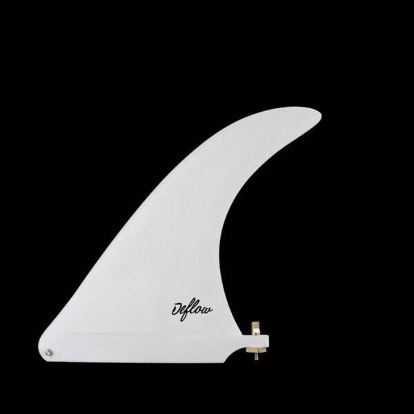 Deflow CREAM 7.5 inch single longboard fin in sleek white design