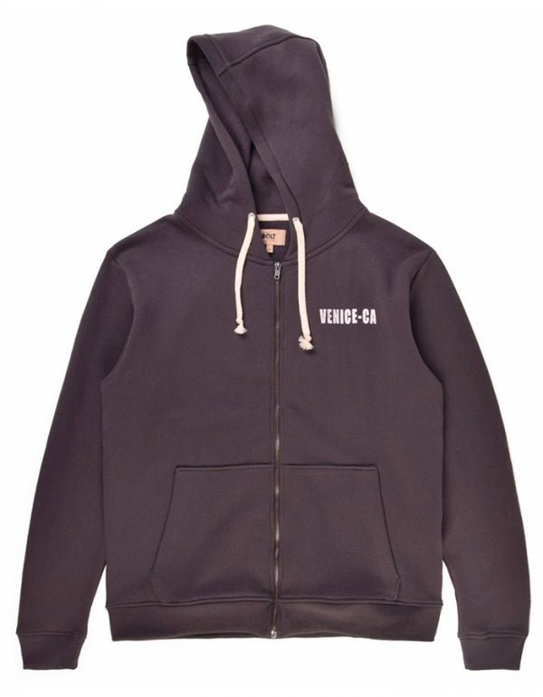 Lightning bolt Brewer zip hood - phantom