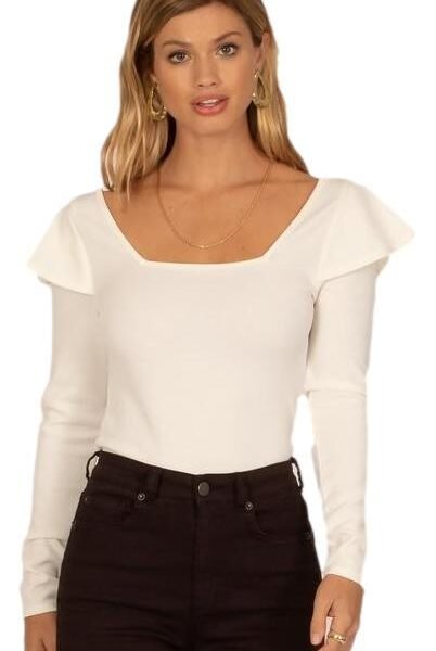Amuse Society Anita knit bodysuit / casa blanca