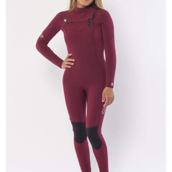 Sisstrevolution 7 seas 4/3 chest zip wetsuit - wine