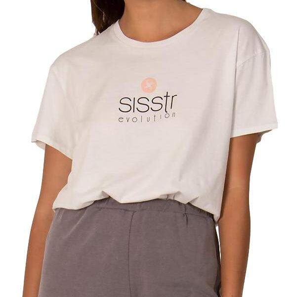 Sisstrevolution Stacked - tee shirt vintage white