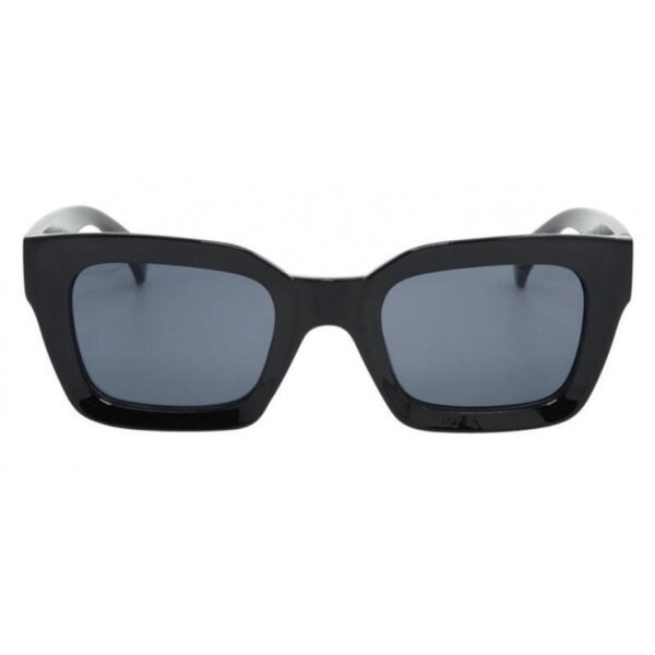I-Sea Hendrix sunglasses with black frame and smoke polarized lenses, front view.