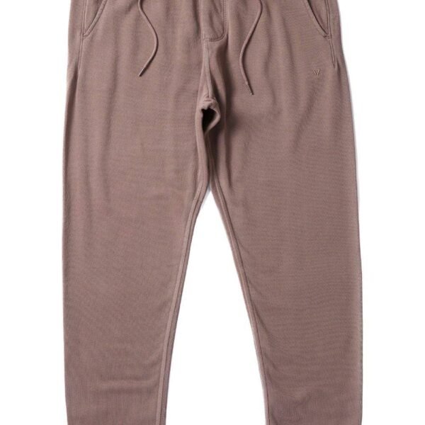 Solid Sets Eco Elastic Sweatpant in Driftwood, front view with drawstring waist.