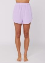 Front view of Sisstrevolution Maria Walkshort in soft orchid color.