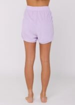 Back view of Sisstrevolution Maria Walkshort in soft orchid shade.