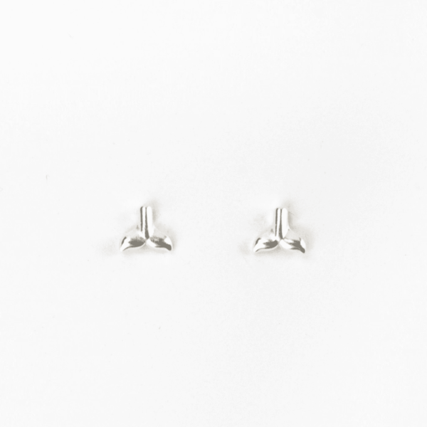 Pineapple Island whale tail stud earings