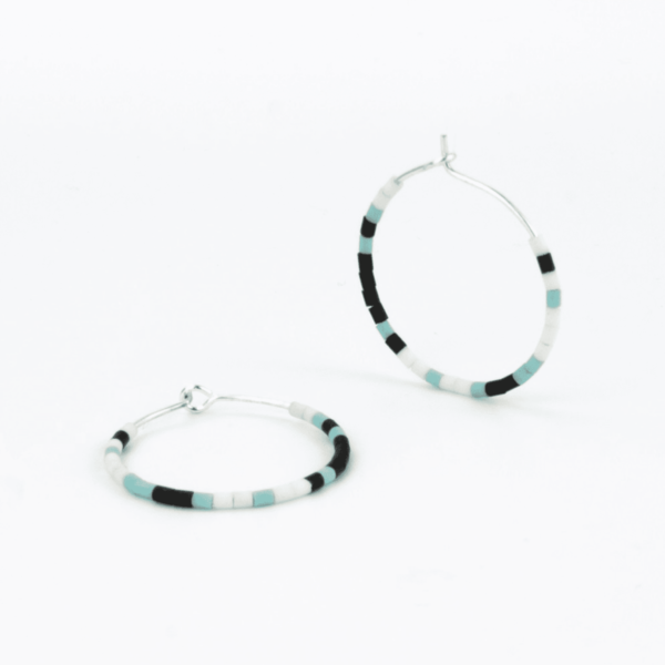 Pineapple island hoop earrings