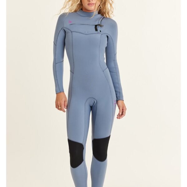 Sisstrevolution 7 seas 4/3 chest zip wetsuit - solid blue moon